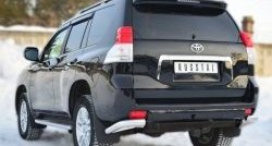 13 349 р. Защита заднего бампера (Ø76 мм уголки, нержавейка) SLITKOFF Toyota Land Cruiser Prado J150 дорестайлинг (2009-2013)  с доставкой в г. Москва. Увеличить фотографию 4