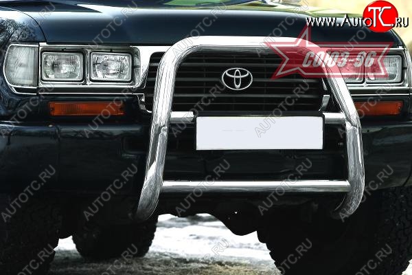 21 329 р. Защита переднего бампера под штатную лебедку Souz-96 (d76) Toyota Land Cruiser 80 (1989-1997)  с доставкой в г. Москва