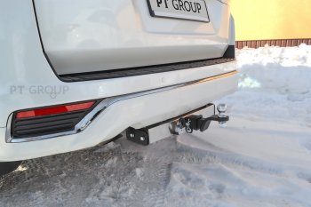 16 499 р. Фаркоп Petroil Tuning (съемный квадрат)  Toyota Land Cruiser  J300 (2021-2025) дорестайлинг (с нержавеющей накладкой)  с доставкой в г. Москва. Увеличить фотографию 5