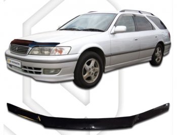 1 999 р. Дефлектор капота CA-Plastiс  Toyota Mark 2  Qualis (1997-2002) седан (серия Classic черный, Без надписи)  с доставкой в г. Москва. Увеличить фотографию 2