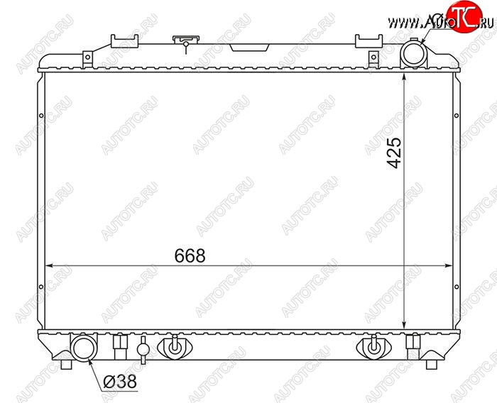 8 849 р. Радиатор двигателя SAT Toyota Noah 1 дорестайлинг (2001-2004)  с доставкой в г. Москва