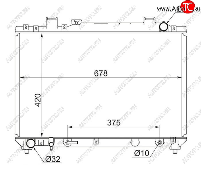 8 349 р. Радиатор двигателя SAT  Toyota Noah  1 (2001-2004) дорестайлинг  с доставкой в г. Москва