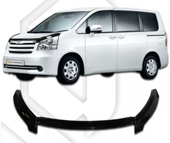 2 479 р. Дефлектор капота CA-Plastiс exclusive Toyota Noah 2 дорестайлинг (2007-2010) (Classic черный, Без надписи)  с доставкой в г. Москва. Увеличить фотографию 1