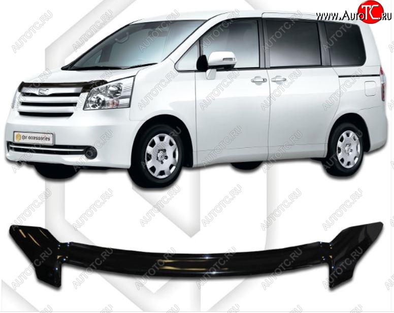 2 189 р. Дефлектор капота CA-Plastiс  Toyota Noah  2 (2007-2010) дорестайлинг (Classic черный, Без надписи)  с доставкой в г. Москва