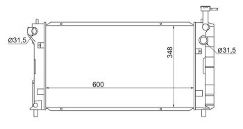 Радиатор двигателя SAT Toyota (Тойота) Prius (Приус)  XW10 (1997-2000) XW10 дорестайлинг