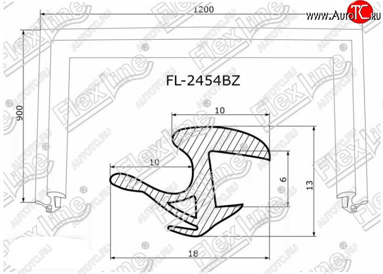 2 569 р. Молдинг лобового стекла FlexLine Toyota Prius XW20 дорестайлинг (2003-2005)  с доставкой в г. Москва