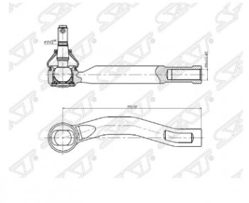 Левый наконечник рулевой тяги SAT Toyota Ractis (2005-2010)