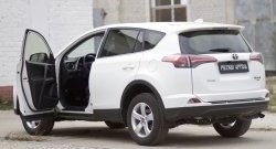 1 279 р. Накладки на порожки автомобиля RA Toyota RAV4 XA40 5 дв. рестайлинг (2015-2019) (Комплект (4 шт.))  с доставкой в г. Москва. Увеличить фотографию 2