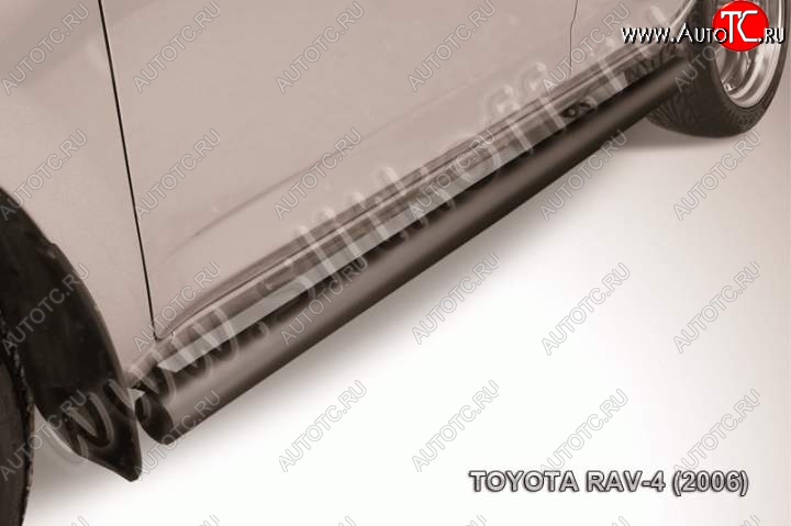 10 599 р. Защита порогов Slitkoff Toyota RAV4 XA305 5 дв. дорестайлинг (2005-2009) (Цвет: серебристый)  с доставкой в г. Москва