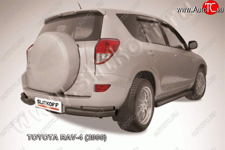 8 199 р. Уголки d76+d42 двойные Toyota RAV4 XA305 5 дв. дорестайлинг (2005-2009) (Цвет: серебристый)  с доставкой в г. Москва