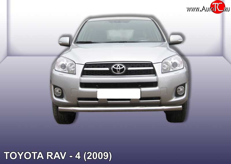 13 499 р. Одинарная защита переднего бампера диаметром 76 мм Slitkoff Toyota RAV4 XA30 5 дв. 1-ый рестайлинг (2008-2010) (Цвет: нержавеющая полированная сталь)  с доставкой в г. Москва