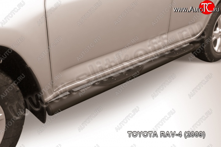 12 349 р. Защита порогов Slitkoff Toyota RAV4 XA30 5 дв. 1-ый рестайлинг (2008-2010) (Цвет: серебристый)  с доставкой в г. Москва