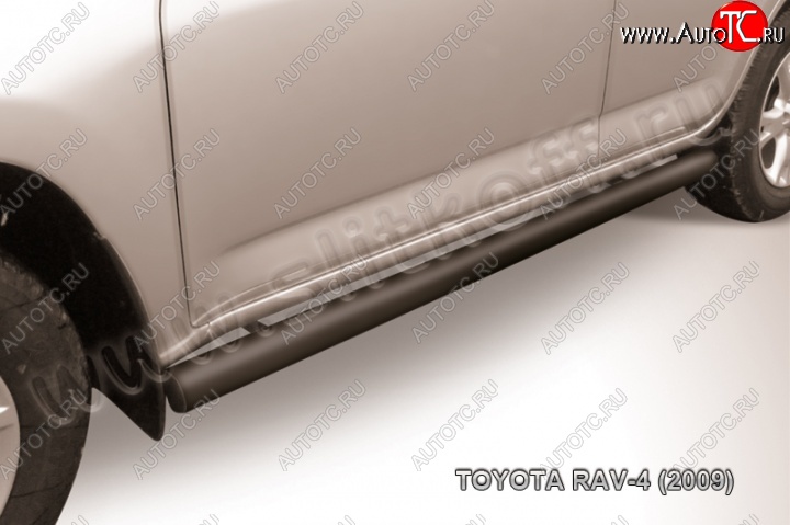 10 599 р. Защита порогов Slitkoff Toyota RAV4 XA30 5 дв. 1-ый рестайлинг (2008-2010) (Цвет: серебристый)  с доставкой в г. Москва