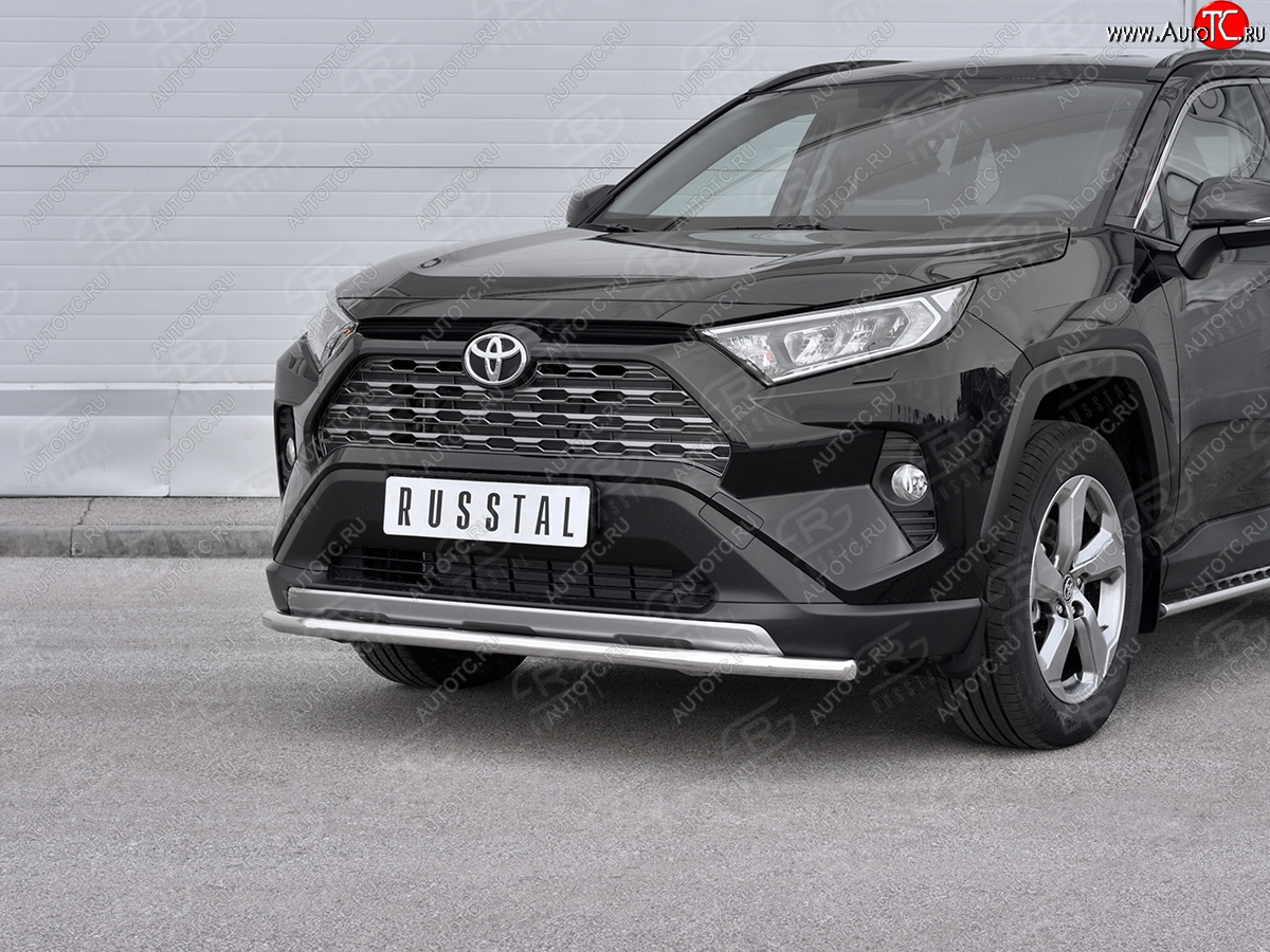 15 349 р. Защита переднего бампера (Ø42 мм, нержавейка) SLITKOFF  Toyota RAV4  XA50 (2018-2025) 5 дв. дорестайлинг  с доставкой в г. Москва