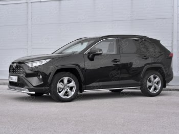 15 349 р. Защита переднего бампера (Ø42 мм, нержавейка) SLITKOFF  Toyota RAV4  XA50 (2018-2025) 5 дв. дорестайлинг  с доставкой в г. Москва. Увеличить фотографию 3