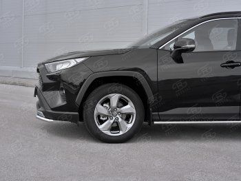 15 349 р. Защита переднего бампера (Ø42 мм, нержавейка) SLITKOFF  Toyota RAV4  XA50 (2018-2025) 5 дв. дорестайлинг  с доставкой в г. Москва. Увеличить фотографию 4