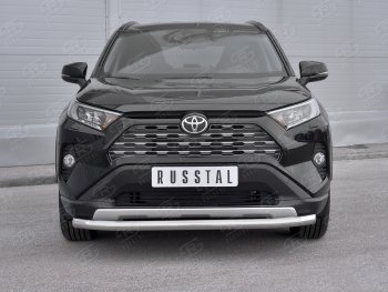 Защита переднего бампера (Ø63 мм, нержавейка) SLITKOFF Toyota (Тойота) RAV4 (рав)  XA50 (2018-2025) XA50 5 дв. дорестайлинг