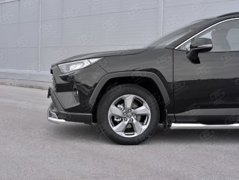 16 649 р. Защита переднего бампера (Ø63 мм, нержавейка) SLITKOFF  Toyota RAV4  XA50 (2018-2025) 5 дв. дорестайлинг  с доставкой в г. Москва. Увеличить фотографию 4