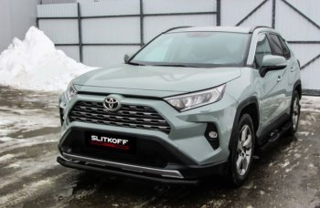 Защита переднего бампера Slitkoff (Ø57 мм) Toyota (Тойота) RAV4 (рав)  XA50 (2018-2025) XA50 5 дв. дорестайлинг