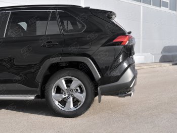 15 999 р. Защита заднего бампера (Ø75х42 мм, нержавейка) Russtal Toyota RAV4 XA50 5 дв. дорестайлинг (2018-2025)  с доставкой в г. Москва. Увеличить фотографию 4