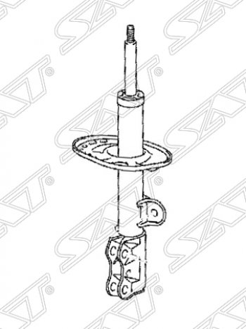 Левый амортизатор передний SAT Toyota RAV4 XA30 5 дв. удлиненный дорестайлинг (2003-2008)