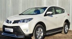 19 749 р. Защита переднего бампера (2 трубыØ63 и 42 мм, нержавейка) SLITKOFF Toyota RAV4 XA40 5 дв. дорестайлинг (2012-2015)  с доставкой в г. Москва. Увеличить фотографию 2