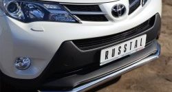 15 999 р. Одинарная защита переднего бампера диаметром 63 мм SLITKOFF Toyota RAV4 XA40 5 дв. дорестайлинг (2012-2015)  с доставкой в г. Москва. Увеличить фотографию 2