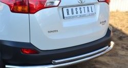 14 799 р. Защита заднего бампера (Ø63 и 42 мм, нержавейка) SLITKOFF Toyota RAV4 XA40 5 дв. дорестайлинг (2012-2015)  с доставкой в г. Москва. Увеличить фотографию 3