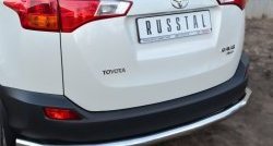 13 199 р. Одинарная защита заднего бампера из трубы диаметром 63 мм SLITKOFF Toyota RAV4 XA40 5 дв. дорестайлинг (2012-2015)  с доставкой в г. Москва. Увеличить фотографию 3