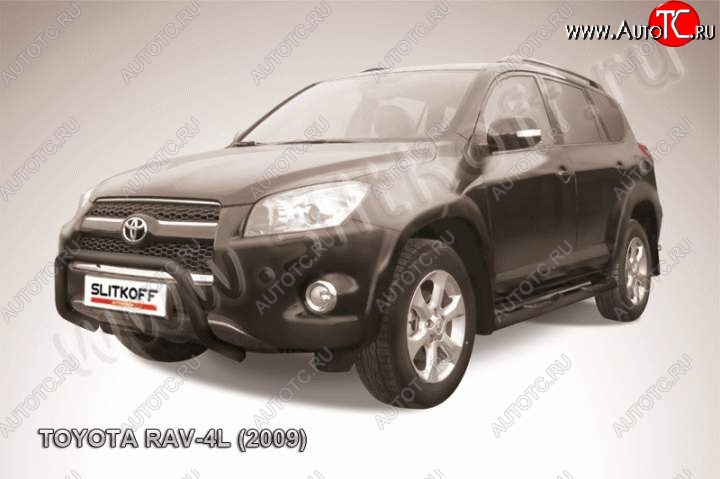 15 399 р. Кенгурятник d57 низкий Toyota RAV4 XA30 5 дв. удлиненный 1-ый рестайлинг (2009-2010) (Цвет: серебристый)  с доставкой в г. Москва