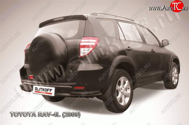 6 449 р. Уголки d57+d42 двойные  Toyota RAV4  XA30 (2009-2010) 5 дв. удлиненный 1-ый рестайлинг (Цвет: серебристый)  с доставкой в г. Москва