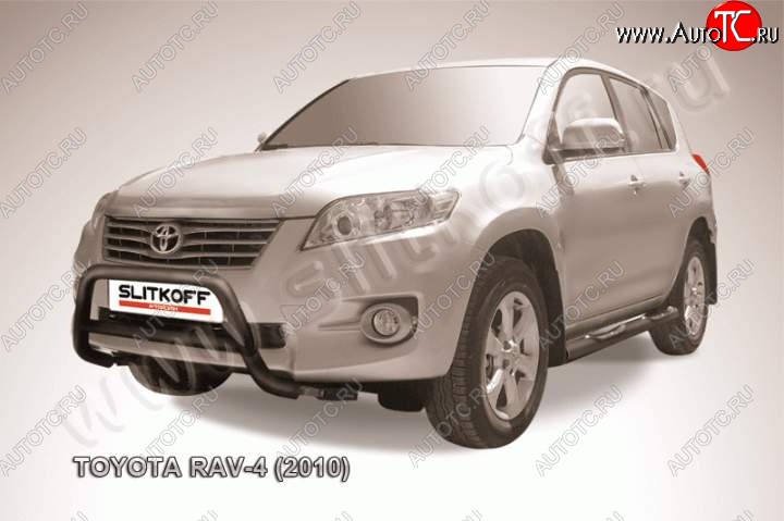 15 399 р. Кенгурятник d57 низкий  Toyota RAV4  XA30 (2010-2013) 5 дв. 2-ой рестайлинг, 5 дв. удлиненный 2-ой рестайлинг (Цвет: серебристый)  с доставкой в г. Москва