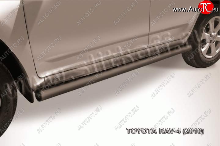 10 999 р. Защита порогов Slitkoff Toyota RAV4 XA30 5 дв. удлиненный 2-ой рестайлинг (2010-2013) (Цвет: серебристый)  с доставкой в г. Москва