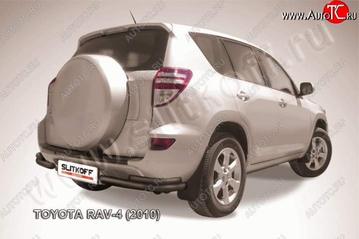 6 299 р. Уголки d57+d42 двойные  Toyota RAV4  XA30 (2010-2013) 5 дв. 2-ой рестайлинг, 5 дв. удлиненный 2-ой рестайлинг (Цвет: серебристый)  с доставкой в г. Москва