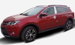 13 849 р. Накладки на стойки дверей СТ Toyota RAV4 XA40 5 дв. дорестайлинг (2012-2015) (Неокрашенные)  с доставкой в г. Москва. Увеличить фотографию 3