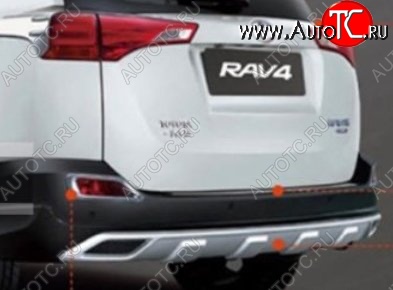 13 299 р. Накладка на задний бампер CT v3 Toyota RAV4 XA40 5 дв. дорестайлинг (2012-2015) (Неокрашенная)  с доставкой в г. Москва