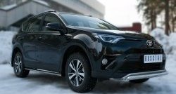 15 999 р. Защита переднего бампера (Ø75х42 мм, нержавейка) Russtal Toyota RAV4 XA40 5 дв. рестайлинг (2015-2019)  с доставкой в г. Москва. Увеличить фотографию 4