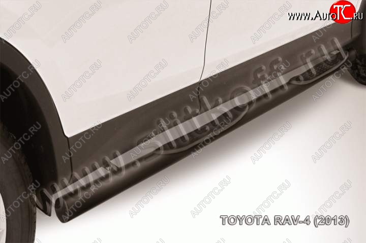 11 249 р. Защита порогов Slitkoff Toyota RAV4 XA40 5 дв. дорестайлинг (2012-2015) (Цвет: серебристый)  с доставкой в г. Москва