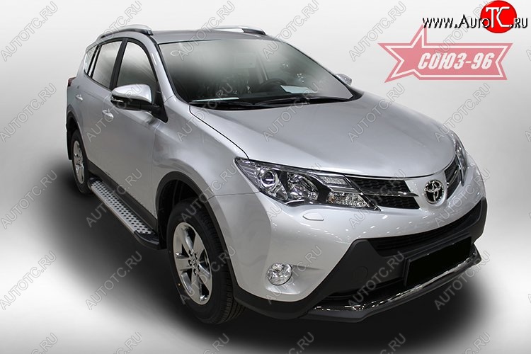 9 089 р. Пороги из алюминиевого профиля Souz-96 Toyota RAV4 XA40 5 дв. дорестайлинг (2012-2015)  с доставкой в г. Москва