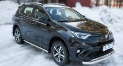 15 299 р. Защита порогов из круглой трубы диаметром 63 мм (рестайлинг) Russtal Toyota RAV4 XA40 5 дв. дорестайлинг (2012-2015) (Защита порогов с со скосами на торцах (вариант 1))  с доставкой в г. Москва. Увеличить фотографию 7