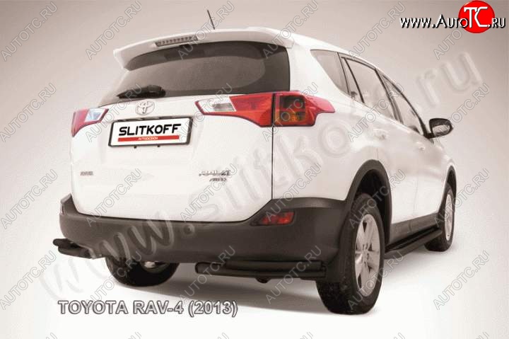 5 899 р. Уголки d57+d42 двойные Toyota RAV4 XA40 5 дв. дорестайлинг (2012-2015) (Цвет: серебристый)  с доставкой в г. Москва