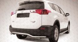 Защита заднего бампера из фигурной трубы диаметром 57 мм Slitkoff Toyota RAV4 XA40 5 дв. дорестайлинг (2012-2015)