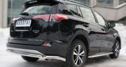 16 749 р. Защита заднего бампера (Ø63 мм уголки, нержавейка) SLITKOFF  Toyota RAV4  XA40 (2015-2019) 5 дв. рестайлинг  с доставкой в г. Москва. Увеличить фотографию 4