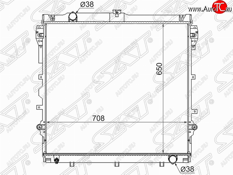 12 249 р. Радиатор двигателя SAT Toyota Sequoia XK60 дорестайлинг (2007-2017)  с доставкой в г. Москва
