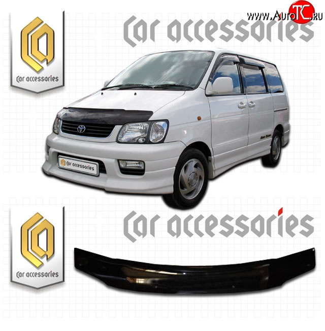 1 899 р. Дефлектор капота CA-Plastic  Toyota Town Ace  3 (1996-2008) (Classic черный, Без надписи)  с доставкой в г. Москва