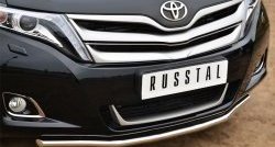 14 499 р. Одинарная защита переднего бампера диаметром 42 мм SLITKOFF Toyota Venza GV10 рестайлинг (2012-2016)  с доставкой в г. Москва. Увеличить фотографию 2