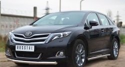 14 849 р. Защита порогов из круглой трубы диаметром 63 мм Russtal Toyota Venza GV10 рестайлинг (2012-2016) (Защита порогов с со скосами на торцах (вариант 1))  с доставкой в г. Москва. Увеличить фотографию 7