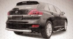 12 999 р. Защита заднего бампера из трубы диаметром 76 мм (рестайлинг) Slitkoff Toyota Venza GV10 рестайлинг (2012-2016) (Цвет: нержавеющая полированная сталь)  с доставкой в г. Москва. Увеличить фотографию 1