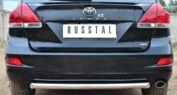 Одинарная защита заднего бампера из трубы диаметром 63 мм SLITKOFF Toyota Venza GV10 рестайлинг (2012-2016)