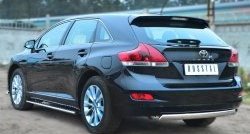 16 849 р. Защита заднего бампера (Ø75x42 мм, нержавейка) Russtal Toyota Venza GV10 рестайлинг (2012-2016)  с доставкой в г. Москва. Увеличить фотографию 3